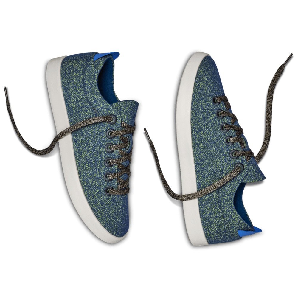 Allbirds Men\'s Sneakers Blue - Wool Pipers - 29805COZS